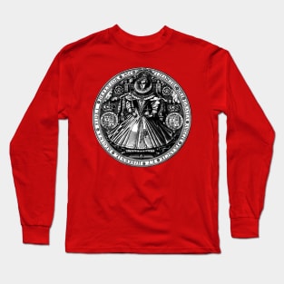 Medallion Queen Elizabeth I on Throne Long Sleeve T-Shirt